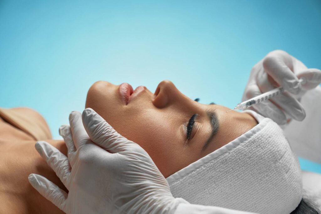 Botox cosmetic injection on forehead at Beody Med Spa Colorado Springs