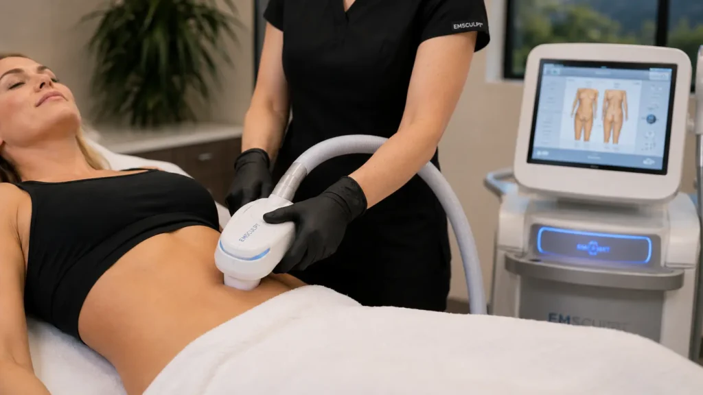 Advanced non-invasive body contouring technology in a professional clinic